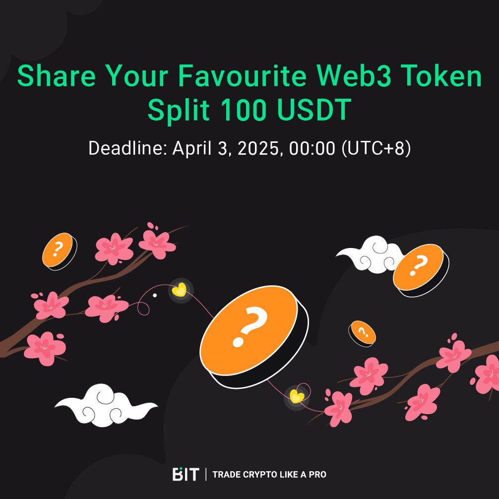 🔍 Share your favorite Web3 token &amp; win a share of 100U in rewards! 💰  
💵 5 eligible participants will be randomly selected to receive $20U!

How to enter 👉🏽  
🔔 Follow <a href="/BITCryptoXchg/">BIT Crypto Exchange</a>  
🔁 Retweet, like &amp; tag 3 friends  
✍️ Comment with your favorite Web3 token and the reasons