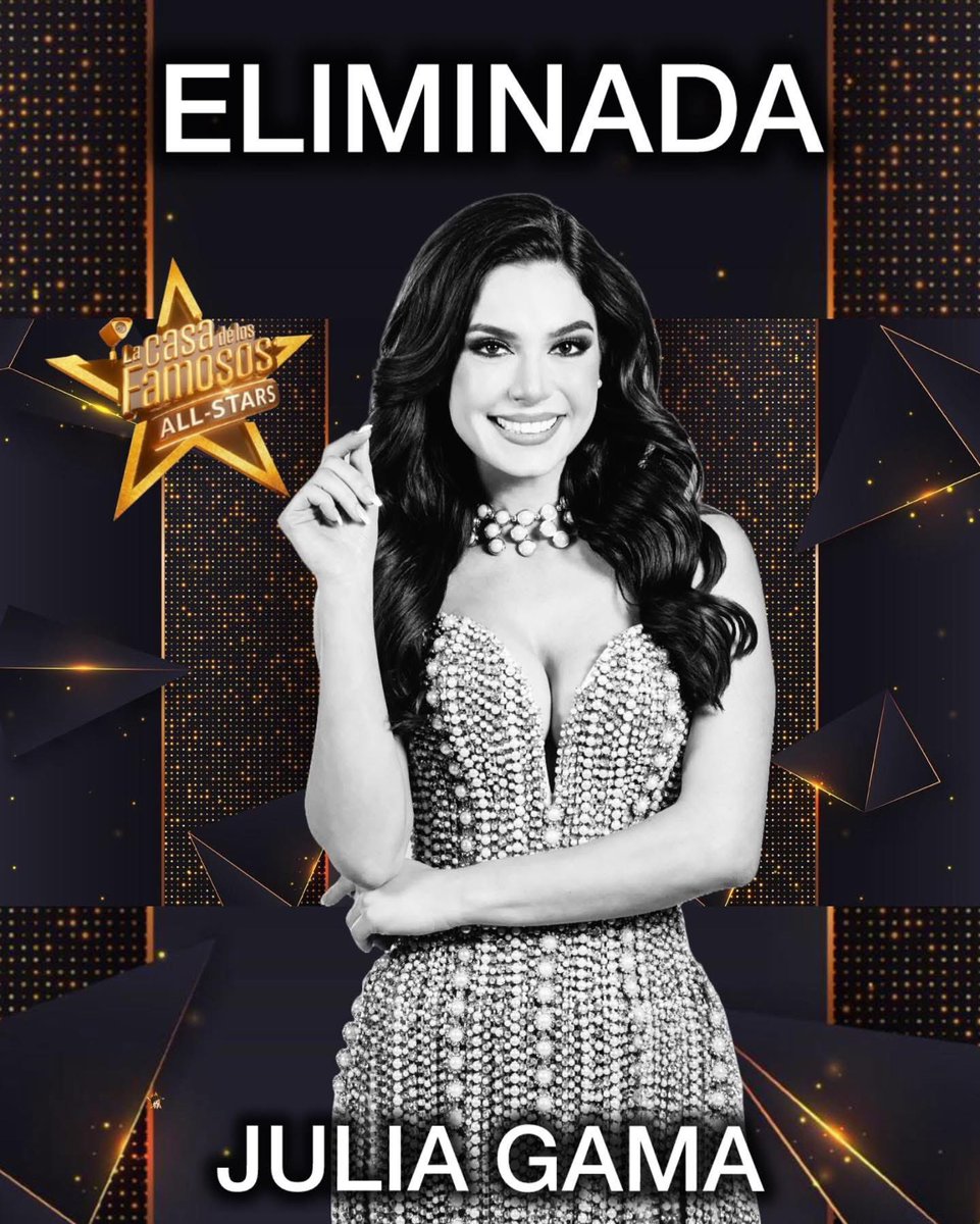 senora_tv's tweet photo. ❌ELIMINADA❌

Julia Gama se convierte en la séptima eliminada.

¿Qué les parece?🤔 Comenten💬👇 https://t.co/4zvXwmy912