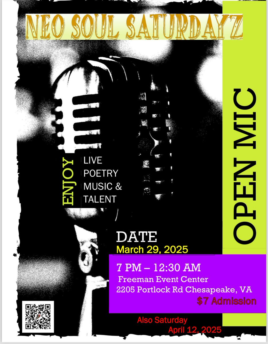 shhhent's tweet photo. THIS SATURDAY!!! Join us !!! Come out and Enjoy and Support! #757chesapeke #757norfolk #OPENMIC #hamptonroads https://t.co/WpmEPdR8Yg