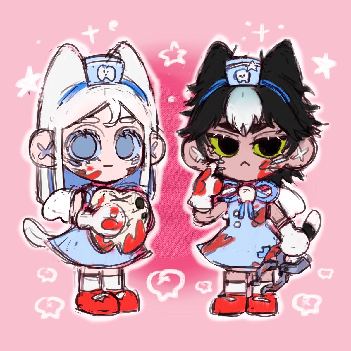 yweimynn's tweet photo. 🦷🩸🐱 🪽

((แอบรัฟเมื่อคืนก่อนนอน ตอนวาดแล้วนึกหน้าตอนเป็นคนคือสนุกมากก)) https://t.co/fM9atC89qO
