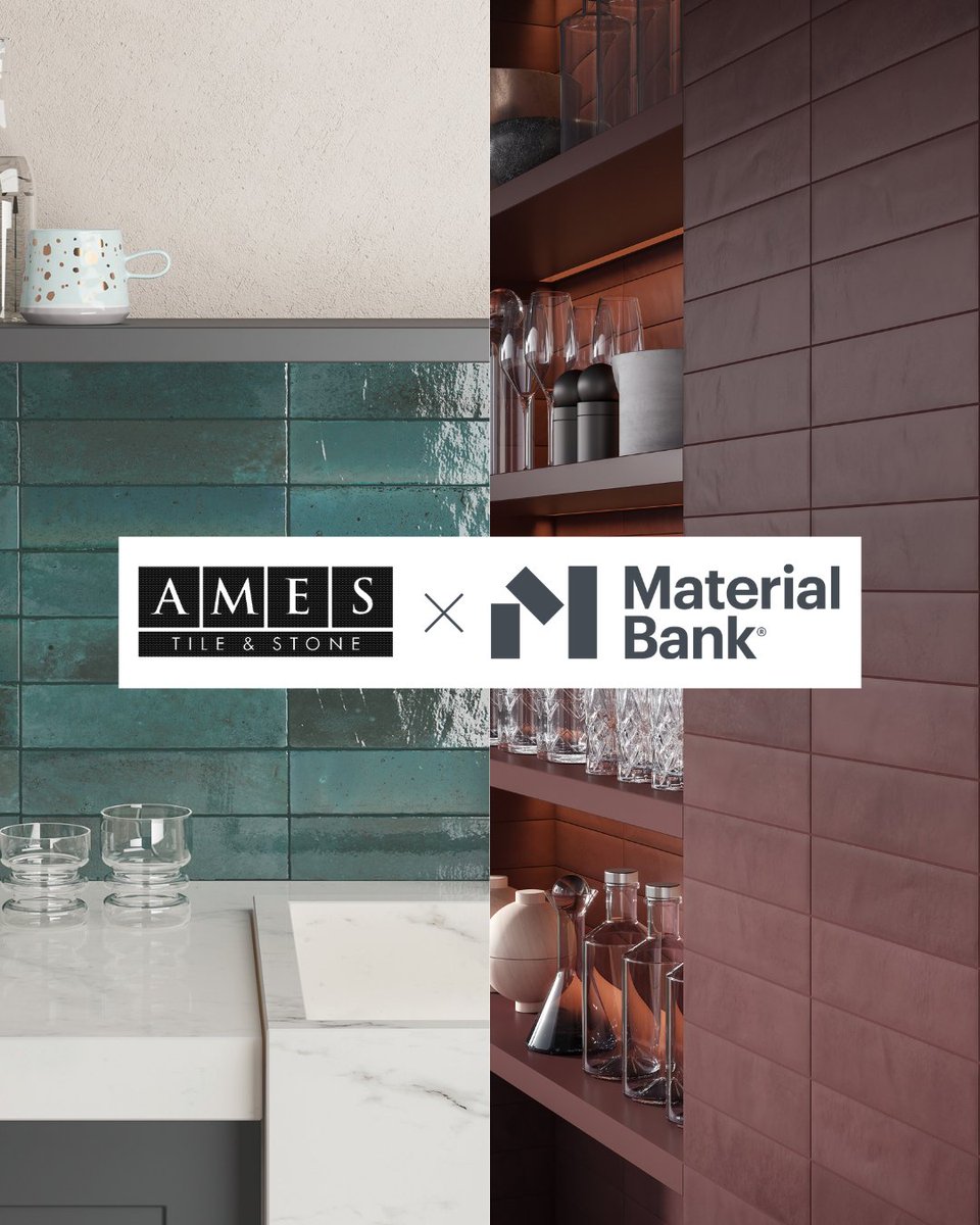 amestile's tweet image. 📢 Exciting news! Ames Tile &amp;amp; Stone is now on Material Bank—the fastest, most sustainable way to sample materials. Designers, architects, and industry pros can now order our tile samples overnight and for free! 🚀♻️

#MaterialBank #SustainableDesign #DesignResponsibly #TileSample