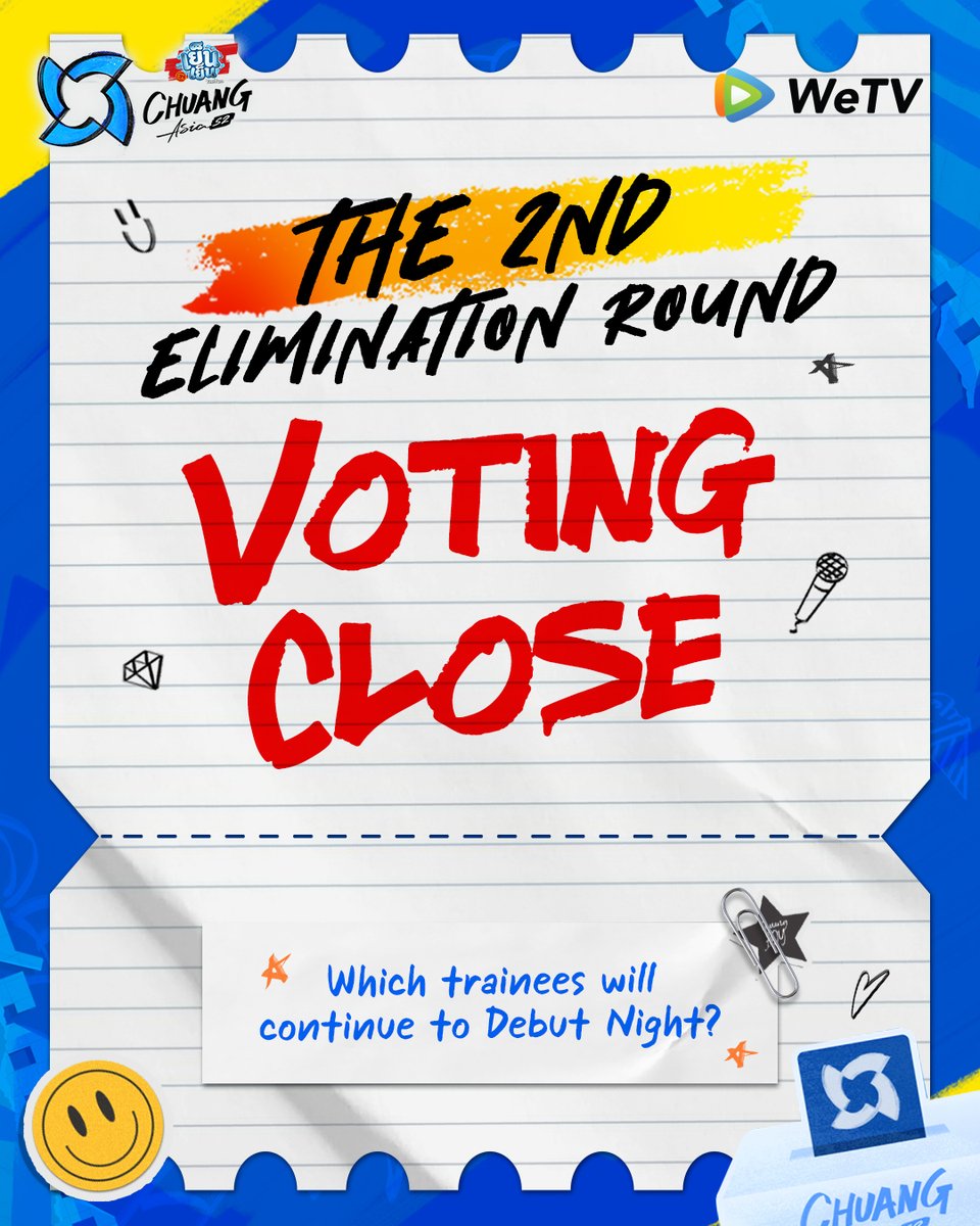 🚨 Voting Closed! 🚨

The polls are officially closed! Thank you for voting and supporting your favorite trainees. Stay tuned for the 2nd elimination results—who will make it to the next stage?

⏳ TONIGHT, March 25 at 6:00 PM (GMT+7), don’t miss 🚨 Second Elimination LIVE