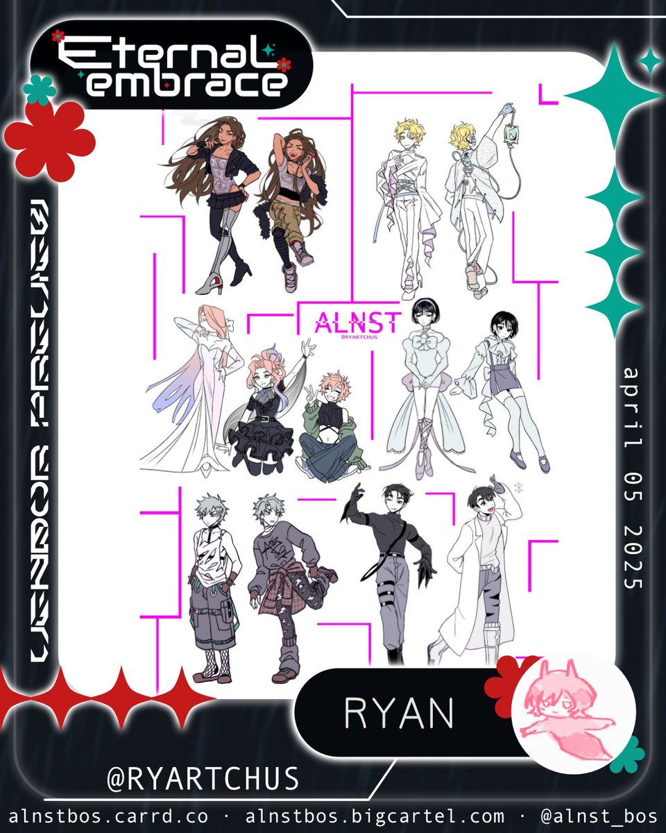 alnst_bos's tweet photo. ✦︎ Vendor Spotlight✦︎

@ryartchus will be vending at ALNST and you can find prints and more at his table at our event~
You can check out his awesome art on his inprnt gallery linked on his profile!

Make sure to check out his table at our event and show your support 💌 https://t.co/eRiiDgMgNG