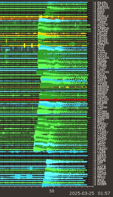 Dr. Dee Ninis (@deeninis) on Twitter photo We see you, Aotearoa.
A M6.9 (prelim.) earthquake ~140 km offshore of the southernmost South Island, New Zealand, and widely felt across the South and North Islands, as detected on <a href="/Earthquakes_AU/">Seismology Research Centre</a> seismic network in southeast Australia. We see you, Aotearoa.
A M6.9 (prelim.) earthquake ~140 km offshore of the southernmost South Island, New Zealand, and widely felt across the South and North Islands, as detected on <a href="/Earthquakes_AU/">Seismology Research Centre</a> seismic network in southeast Australia.