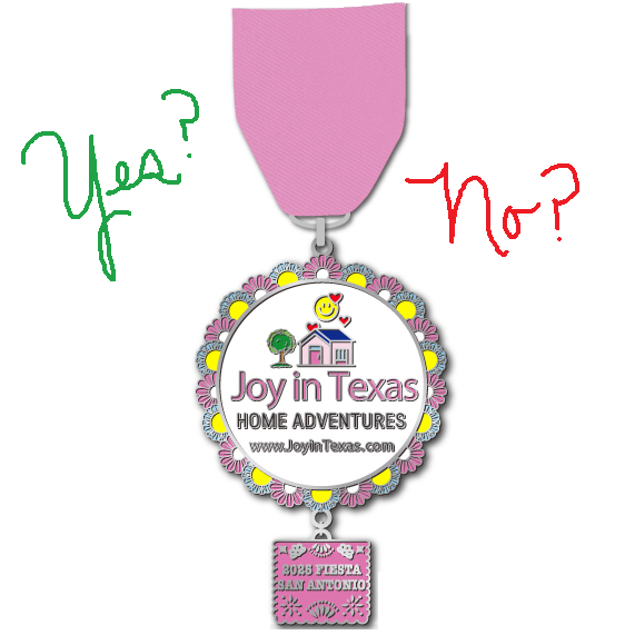 JoyInTexasAgent's tweet photo. What do you think about this for my Fiesta medal? 
Yes 🥰 or No 🤮
#fiesta #fiestamedal #joyintexas https://t.co/RXGnkVZDbR