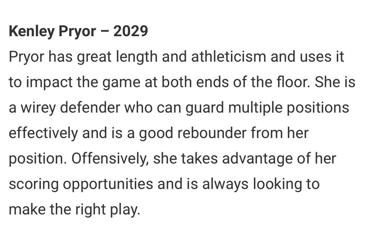 Kenley Pryor 2029 (@kenleypryor2029) on Twitter photo Thanks for the write up! 🔥 <a href="/JrAllStar_TN/">Tennessee Jr. All-Star Basketball</a> <a href="/JrAllStarBB/">Jr. All-Star Girls Basketball</a> Thanks for the write up! 🔥 <a href="/JrAllStar_TN/">Tennessee Jr. All-Star Basketball</a> <a href="/JrAllStarBB/">Jr. All-Star Girls Basketball</a>