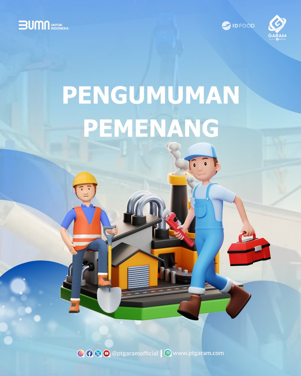 PTGaramOfficial's tweet photo. Berikut Pengumuman Pemenang Pengadaan Jasa Tenaga Kerja Outsourcing Pabrik Manyar Tahun 2025. No. 069/PAN/III/2025, 25 Maret 2025.

Keputusan penetapan pemenang hasil tender ini bersifat mutlak dan tidak dapat diganggu gugat. https://t.co/h32zi5VE0b