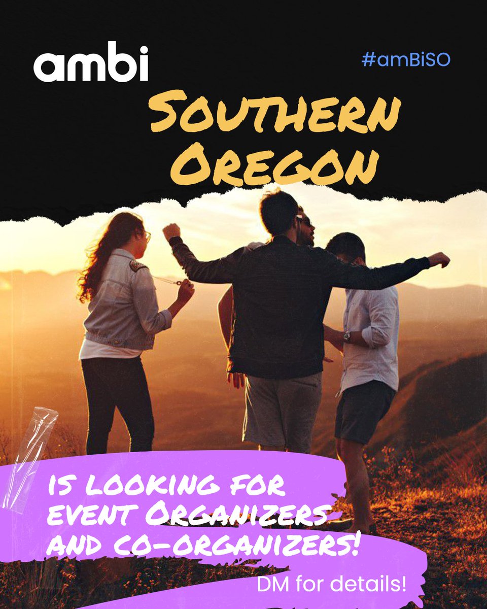 amBiSocial's tweet photo. Howdy, Southern Oregon! 🤠🌈 Ready to stir up some bi fun and shake the dust off? We’re lookin’ for folks with big ideas to help make #amBiSO the liveliest crew in town. Got something in mind? Saddle up and slide into our DMs—let’s make it happen! 🔥🍻🌲 https://t.co/rGAPkMrDFv https://t.co/3BHYloX5Jr