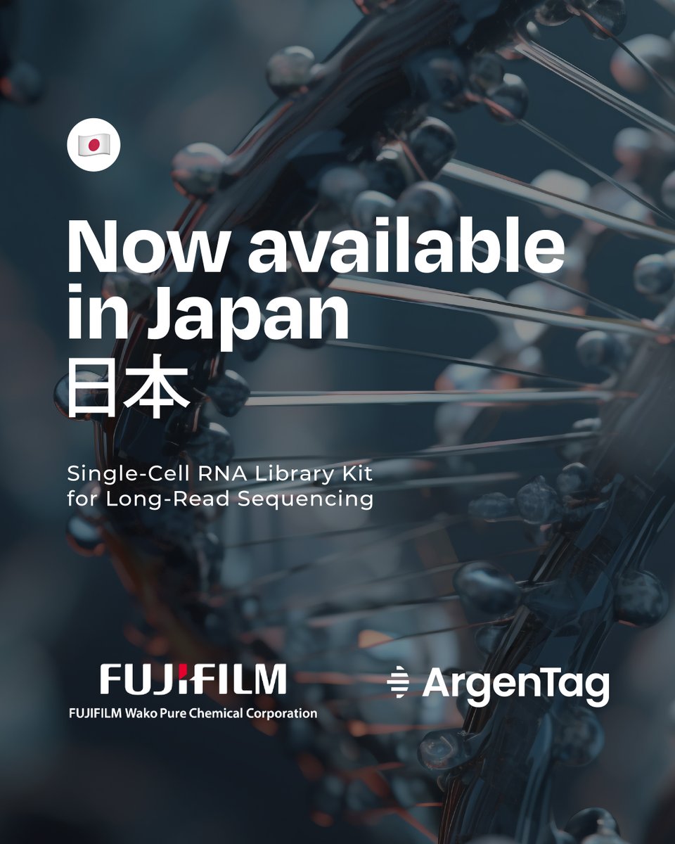 ArgenTag (@argentagbio) on Twitter photo 日本に到着しました! 🌎 Single-cell for long-read sequencing is expanding, and now we have reached #Japan! We are excited to share our new distribution partnership with Fujifilm, <a href="/Labchem_Wako_JP/">富士フイルム 和光純薬株式会社-試薬</a> .
Want to know more?: welcome@argentag.com
#SingleCell #Transcriptomics #LongRead 日本に到着しました! 🌎 Single-cell for long-read sequencing is expanding, and now we have reached #Japan! We are excited to share our new distribution partnership with Fujifilm, <a href="/Labchem_Wako_JP/">富士フイルム 和光純薬株式会社-試薬</a> .
Want to know more?: welcome@argentag.com
#SingleCell #Transcriptomics #LongRead