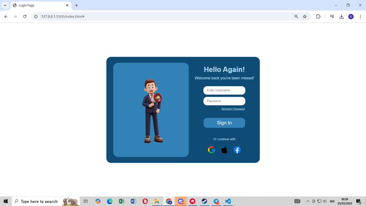 Ivycodex's tweet image. Day 2
create login page with html css