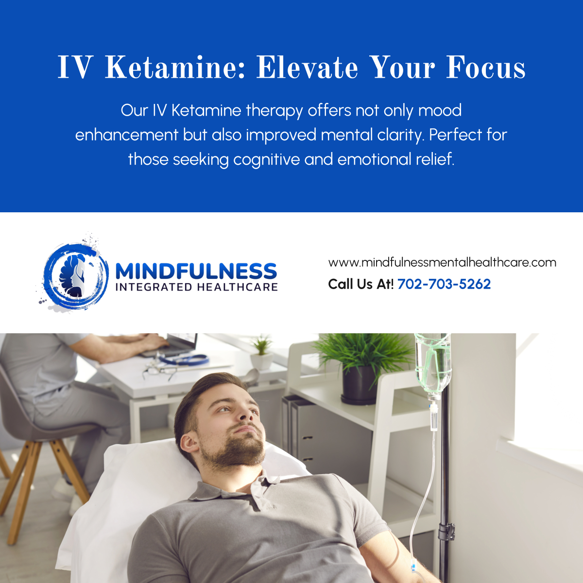 MindfulnessMntl's tweet photo. Unlock improved mental clarity and emotional well-being with our IV Ketamine therapy. Discover how it can transform your health today. 

#MentalHealthAndIVTherapy #LasVegasNevada #KetamineTherapy https://t.co/6wOvGwBmAq
