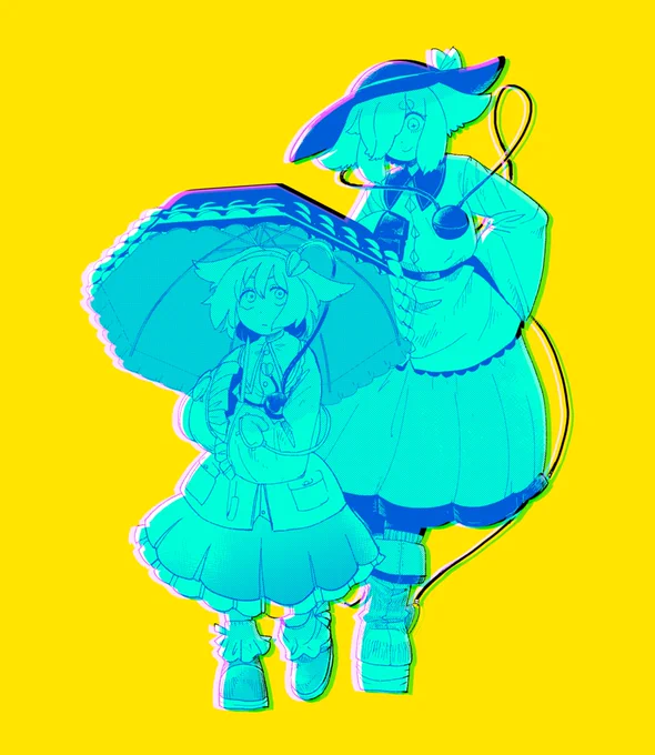 #上手いとか下手とかそういうのは関係なく自分が気に入っている絵 身長差のある古明地姉妹 