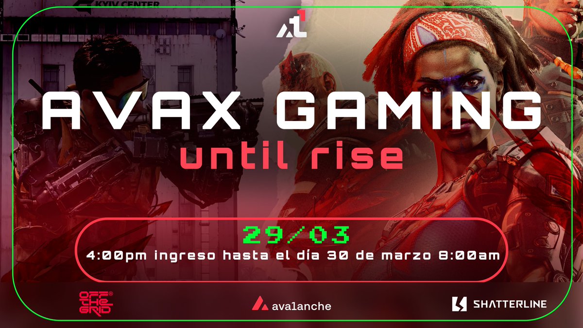 Avalanche Colombia 🔺🇨🇴 (@avaxcolombia) on Twitter photo Avalanche 🔺 Gaming Until Rise 🔥 +12 horas seguidas jugando 😱
Únete a un desafío de 12 horas ininterrumpidas donde experimentarás de primera mano el ecosistema gaming Web3 de Avalanche con <a href="/AvaxTeam1/">Avalanche Team1</a> y <a href="/pixelgamerclub/">Pixel Gamer Club</a> viviendo la tecnología que está revolucionando la Avalanche 🔺 Gaming Until Rise 🔥 +12 horas seguidas jugando 😱
Únete a un desafío de 12 horas ininterrumpidas donde experimentarás de primera mano el ecosistema gaming Web3 de Avalanche con <a href="/AvaxTeam1/">Avalanche Team1</a> y <a href="/pixelgamerclub/">Pixel Gamer Club</a> viviendo la tecnología que está revolucionando la