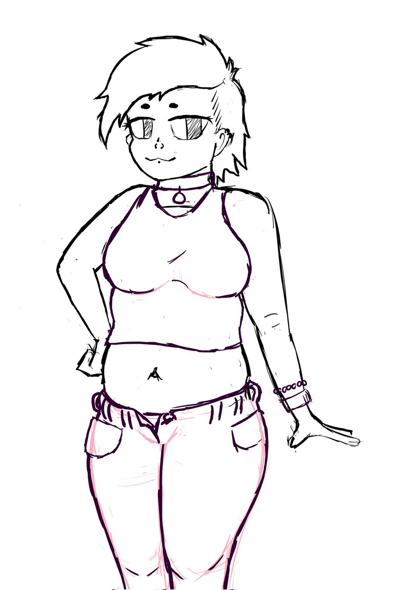 drawing I did of random girl #art