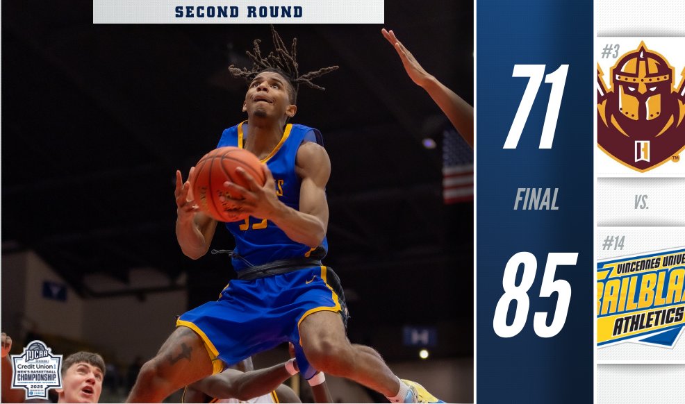 NJCAA Basketball (@njcaabasketball) on Twitter photo 🛣️Blazing a Trail to the Quarterfinals!
Vincennes picks up the second round upset victory at the 2025 <a href="/MyCreditUnion1/">Credit Union 1</a> #NJCAABasketball DI Men's Championship.
njcaa.org/championships/… 🛣️Blazing a Trail to the Quarterfinals!
Vincennes picks up the second round upset victory at the 2025 <a href="/MyCreditUnion1/">Credit Union 1</a> #NJCAABasketball DI Men's Championship.
njcaa.org/championships/…