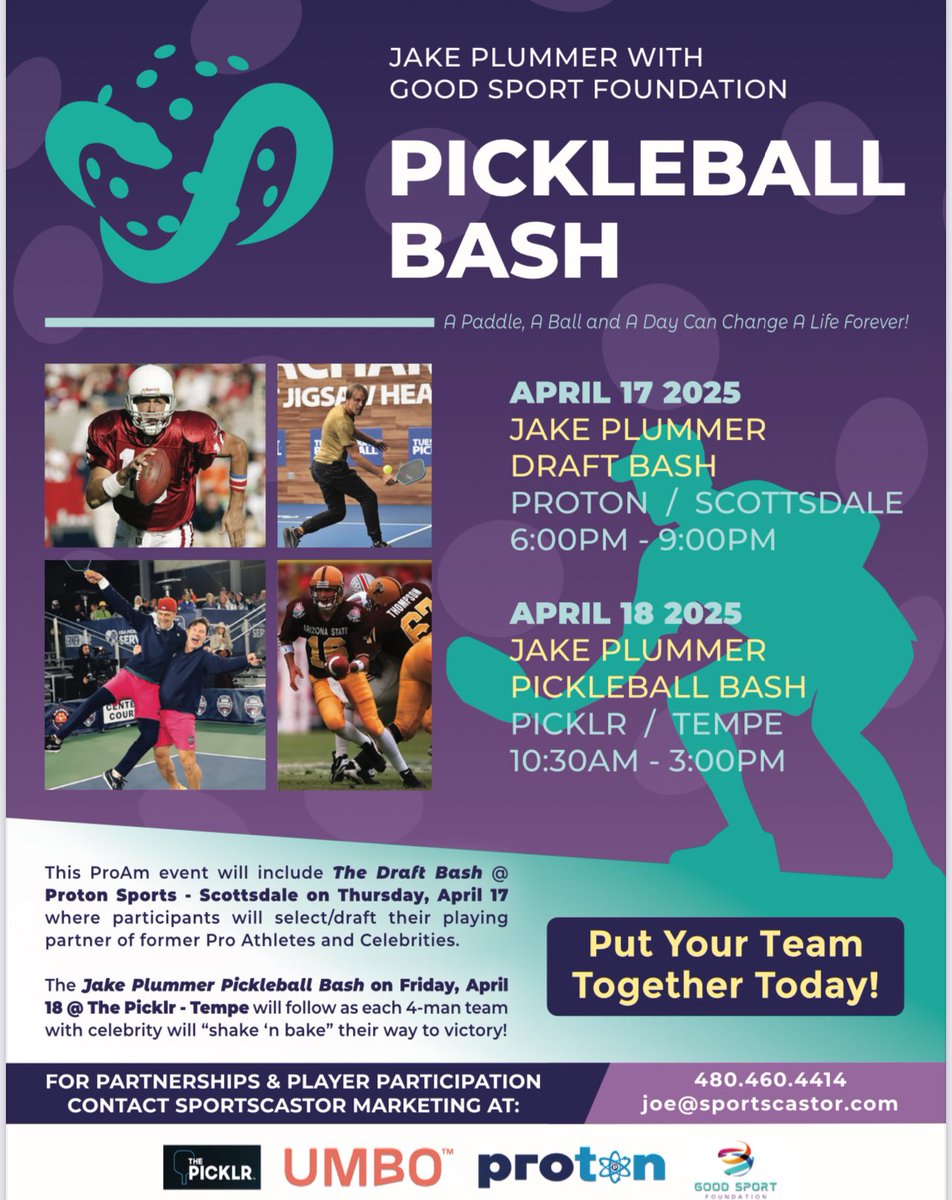 Jim Camarillo (@coachcam3jim) on Twitter photo Jake just text asking AZ football coaches to sign up for this cool charity event.
Check it out. <a href="/snakestakes/">Jake Plummer</a> Jake just text asking AZ football coaches to sign up for this cool charity event.
Check it out. <a href="/snakestakes/">Jake Plummer</a>