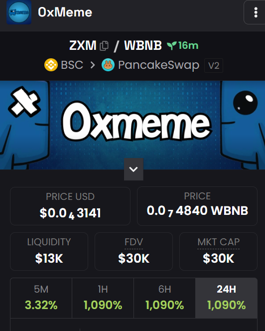 ZeroXMeme's tweet photo. $ZXM allows you to deploy and bundle your launches on #BSC. 

Create your first #BNB token and get ready to rocket! DexScreener is updated https://t.co/nUJlVq8Swt