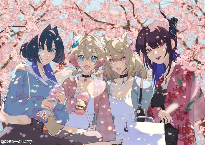 I had the honor of drawing the illustration for the hololive English Spring Revelry Voice Pack!! I hope you enjoy it and check out the voice packs  !! 