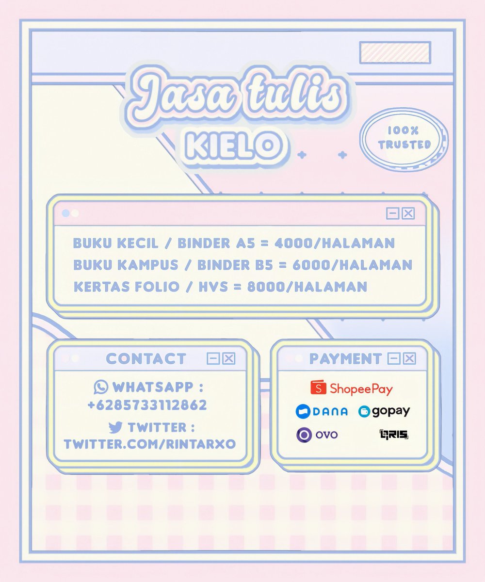 kielo : open! jasa translate IDN - ENG, ENG-IDN. tweet media