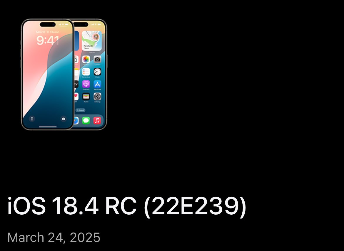 _Abhi_Gupta_'s tweet photo. iOS 18.4 RC Released!

Like, repost, and follow me for more tech updates!

#iOS184RC #Apple #iPhone https://t.co/UWxoKBeAPf
