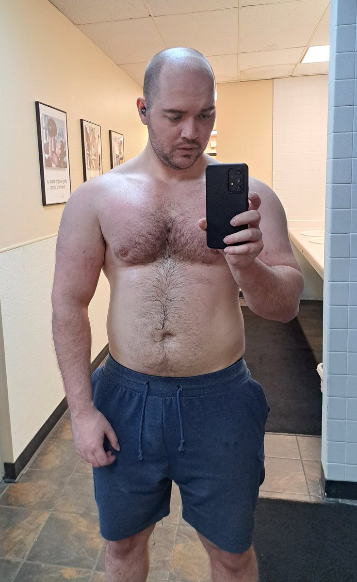 This is what I look like 3 weeks into my consistent workouts. Its not what I was a couple years ago but it's a good start. My lifts are getting better very quickly. Hoping to have some decent definition by May or June.