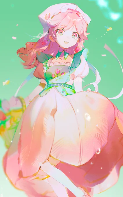  #一次創作祭り春の陣2025 チューリップの花びらスカート 