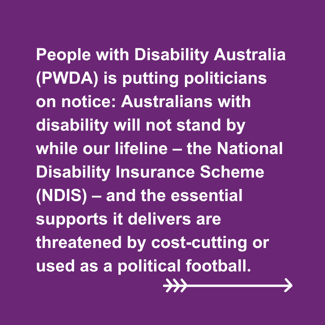 AffordAustralia's tweet image. People with Disability Australia Deputy CEO Megan Spindler-Smith says any move to restrict access to the NDIS or cut funding is 'not just a betrayal of our rights – it’s bad economics'. Agree? 
#NDIS #Budget #PWDA