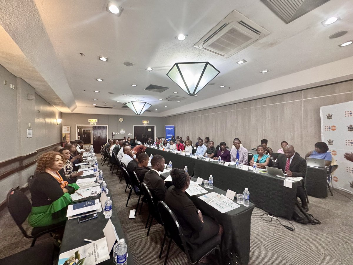 UNFPA_Zimbabwe's tweet photo. Happening now! @UNFPA 🇿🇼 and @MOECW_ZIMBABWE &amp; partners #ClimateChange Mainstreaming Sensitisation Workshop which seeks to build the capacity of staff to fully understand climate change to fully mitigate its impact.  #ClimateAction #ClimateChange #EndGBV https://t.co/7GVeJF3N48
