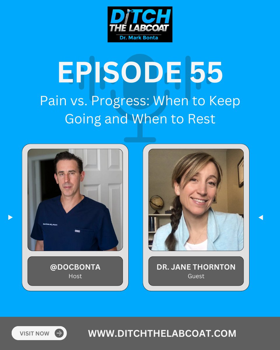 Dr. Mark Bonta, MD, FRCPC (@docbonta) on Twitter photo Pushing through pain? Not always a good idea. Dr. Jane Thornton (<a href="/JaneSThornton/">Dr. Jane Thornton OLY</a>) breaks down when athletes should push their limits and when they should step back to avoid long-term damage. 🎙️ Don’t miss this must-hear episode!
🔗 Listen now
#InjuryPrevention #AthleteHealth Pushing through pain? Not always a good idea. Dr. Jane Thornton (<a href="/JaneSThornton/">Dr. Jane Thornton OLY</a>) breaks down when athletes should push their limits and when they should step back to avoid long-term damage. 🎙️ Don’t miss this must-hear episode!
🔗 Listen now
#InjuryPrevention #AthleteHealth