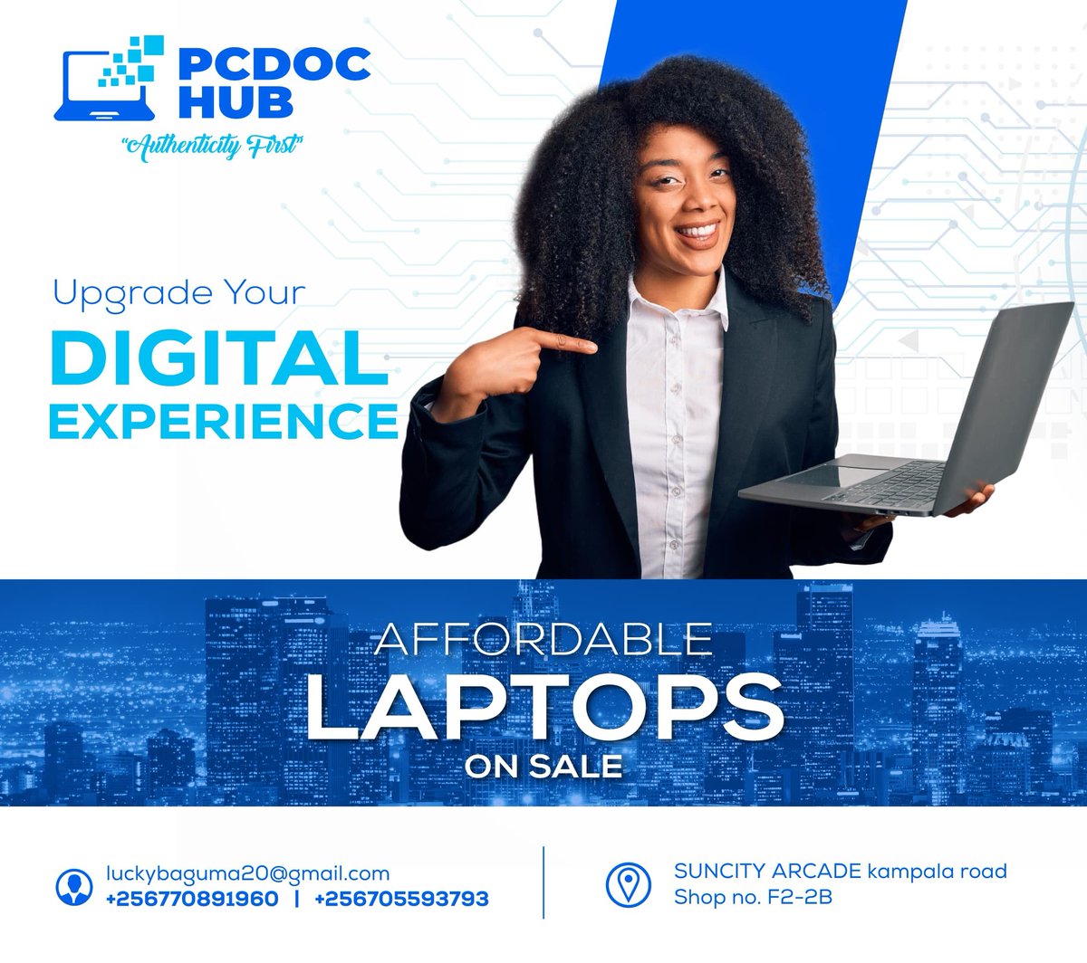 Good morning 
For all your computer needs
Upgrade your DIGITAL experience with us
Thanks