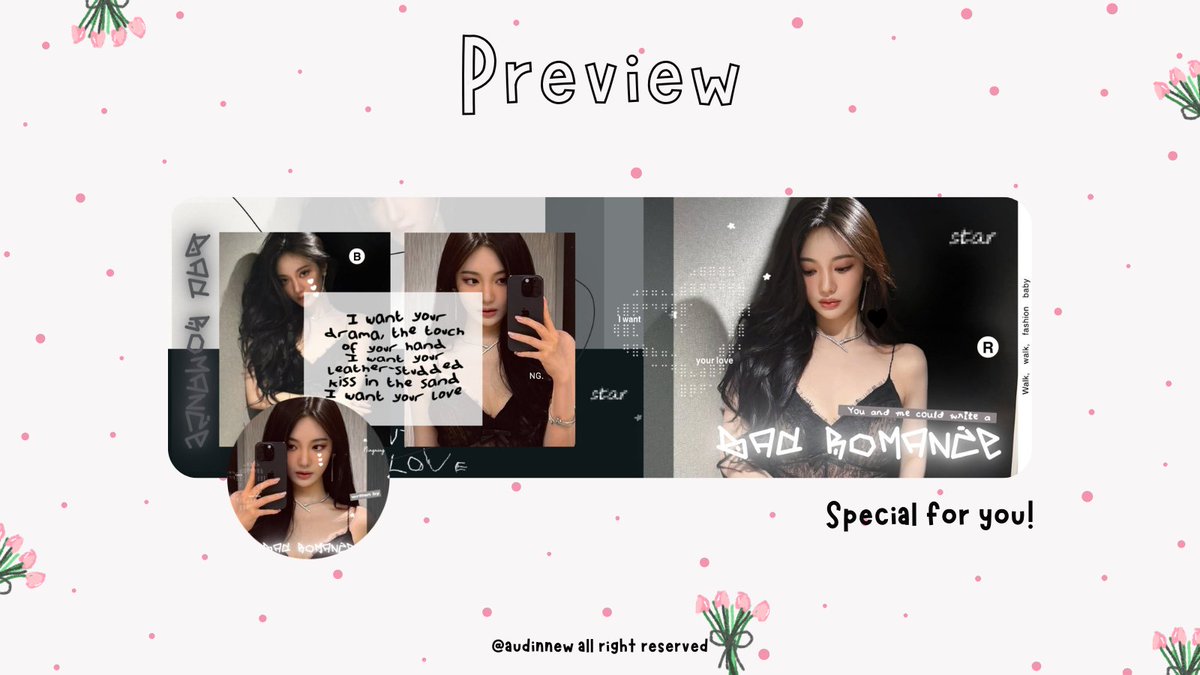 audinnew's tweet image. Help repost! 🖤

Hi, lovelies! Aku membawa layout ready stock Ningning, Jennie dan Seulgi special price 10.000/each. Hasil dari orderan ini 100℅ akan didonasikan (cek thread di bawah ini). Thank you! 💌

#zonauang