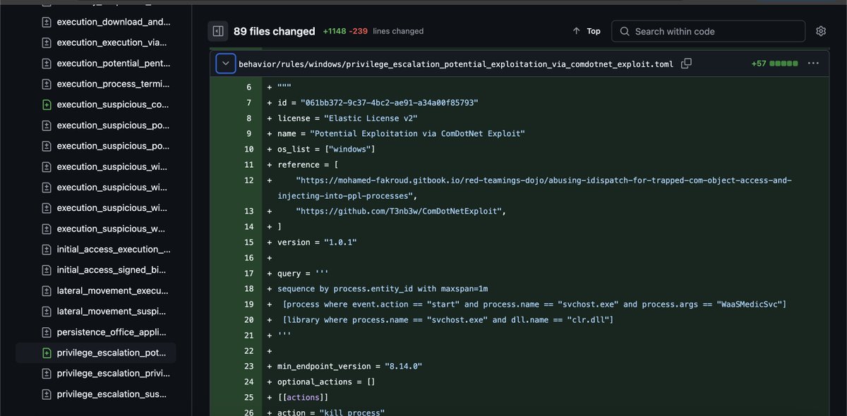 SBousseaden's tweet image. new #elastic defend rules out :
- PPL bypass via ComDotNetExploit
- Execution via Windows-Run (trending delivery method ITW)
github.com/elastic/protec…