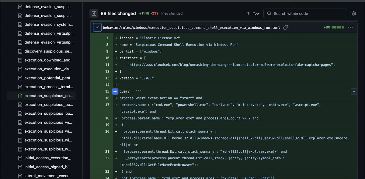 SBousseaden's tweet image. new #elastic defend rules out :
- PPL bypass via ComDotNetExploit
- Execution via Windows-Run (trending delivery method ITW)
github.com/elastic/protec…