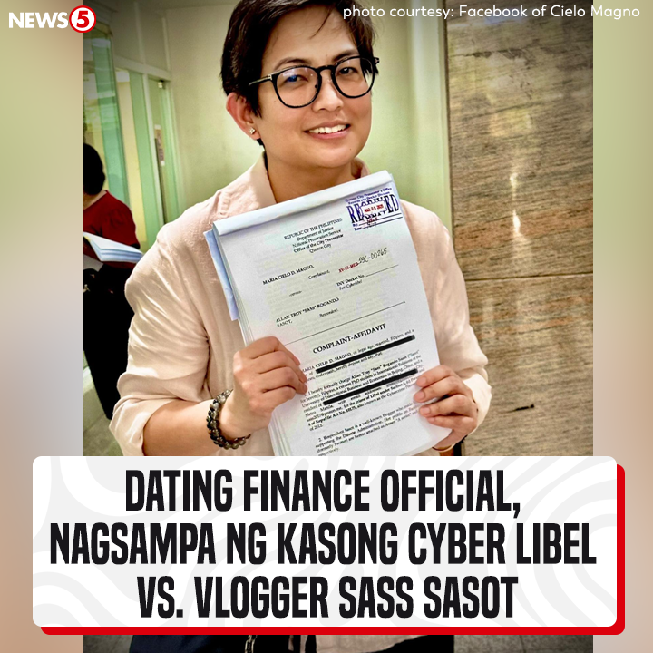 News5PH's tweet photo. Nagsampa ng reklamong cyber libel ang dating finance official na si Cielo Magno laban sa vlogger na si Sass Sasot sa Office of the City Prosecutor sa Quezon City ngayong Martes, March 25. #News5 https://t.co/6HYn8XgyvO