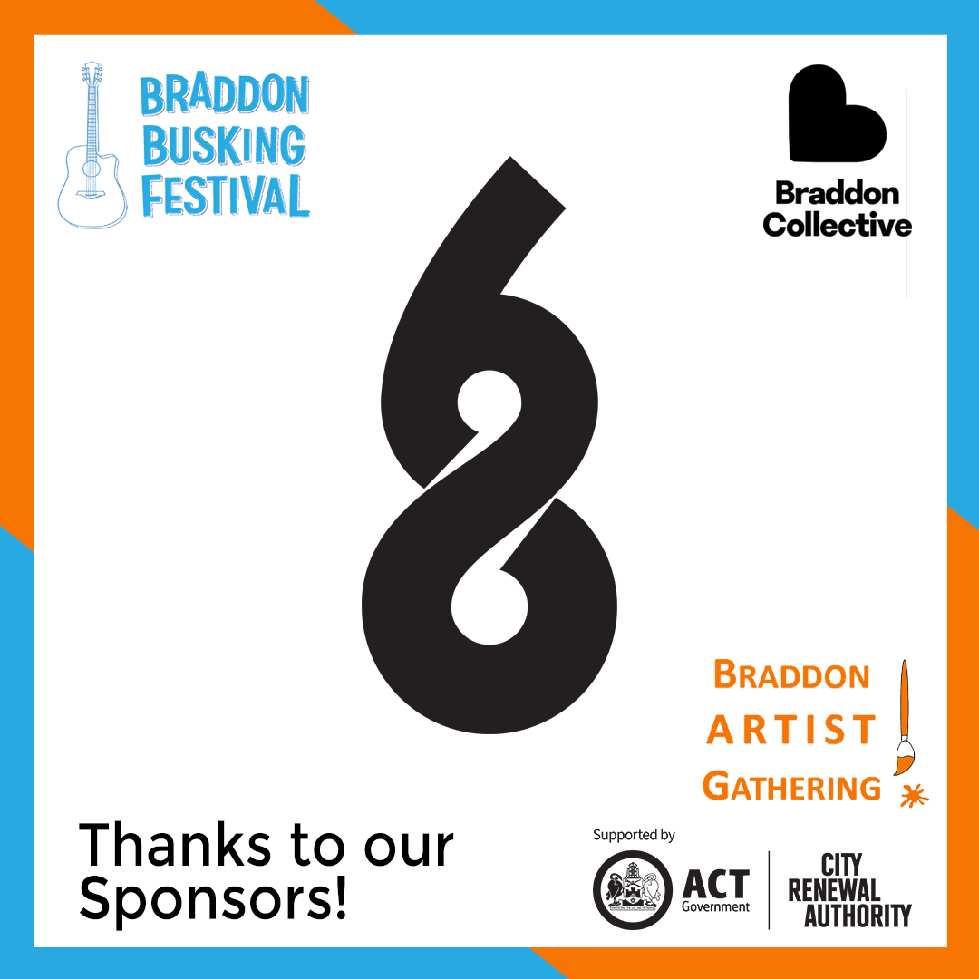 Big thank you to our sponsor, Eightysix, for their support of the Braddon #Busking Festival and #Artist Gathering—your support for the local community will help this festival be the best one yet! For more information on the event: braddoncollective.com/braddon-buskin…