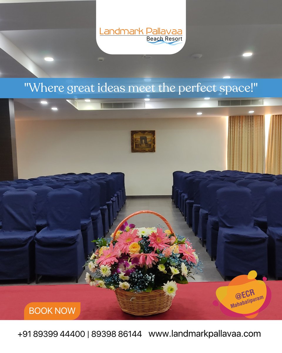 LandmarkPallava's tweet photo. Big ideas deserve a stunning backdrop!✨

Host, relax, and create magic by the beach—Book your space today! 🌟

Call @ 8939944400 &amp; 8939886144

#LandmarkPallavaa #BeachsideBliss #MeetingsWithAView #beachresort #peaceandlove #ecr https://t.co/9BHgark5i9