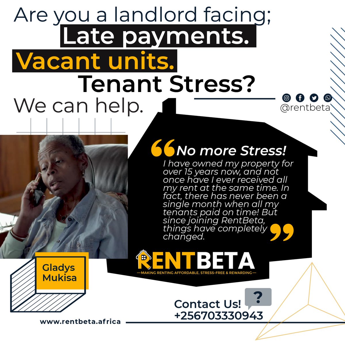 Late payments. Vacant units. Sleepless nights.

Landlords, we get it. Chasing rent, dealing with unreliable tenants, and stressing over cash flow isn’t why you built that property. We can help.
With RentBeta, you can:
✅ Get paid on time—every time
✅ Reduce vacancies &amp; find