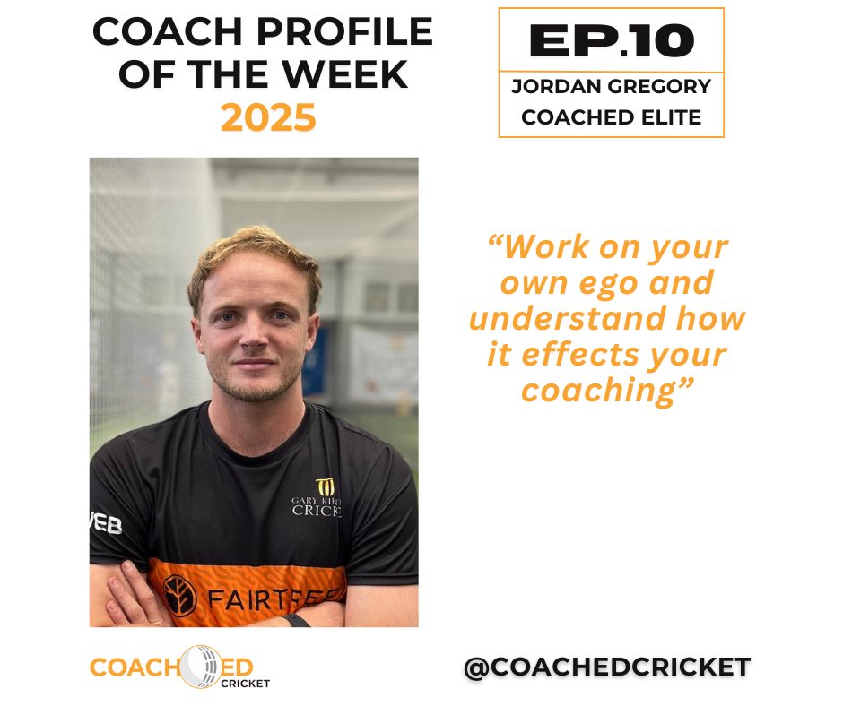 Coach Profile of the Week - Episode 10 - Professional Coach Jordan Gregory 🏏

Hear from <a href="/Gary_Kirsten/">Gary Kirsten</a> and Jordan Gregory as they discuss ego and authenticity as a coach.

Available for free here:
buzzsprout.com/1873438/episod…