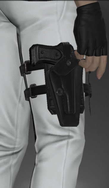 55_Waltz's tweet image. 7.2 룩템 Bouncer&apos;s attire

상의 2종, 장갑, 바지 2종, 신발 구성입니다
상하의는 홀스터(벨트)가 있는 버전과 없는 버전이 있습니다. 있는 버전의 하의엔 실제로 권총집이 있네요🫢 #FF14