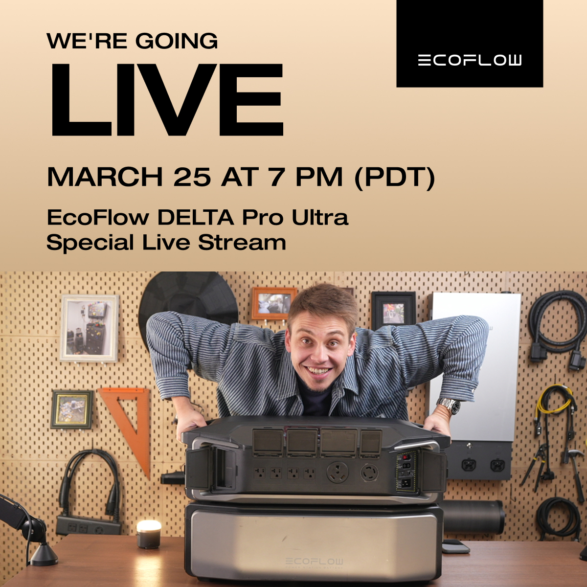 EcoFlowTech's tweet photo. Live Event Alert โฐ Subscribe LIVE now https://t.co/1encavDc90 to discover why #EcoFlowDELTAProUltra is setting the new standard in home backup power. Plus, snag an exclusive 7% discount available only during the broadcast!
#PortablePowerStation #SolarGenerator #StandbyGenerator https://t.co/JBDdFw4eRU