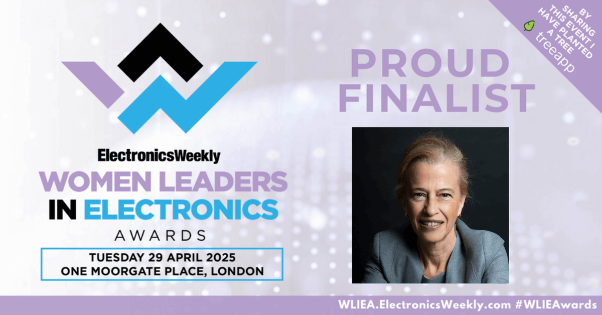 Our COO, Maria Chizzali, has been selected as a finalist in the Women Leaders in Electronics Awards organised by Electronics Weekly!

This inaugural event celebrates the brilliance of women in the industry. 

Congratulations to all the finalists! wiea.electronicsweekly.com/WLIEA2025/en/p…