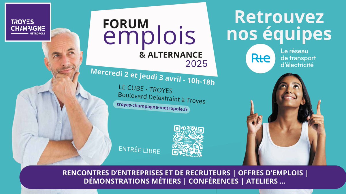 RTE_Est's tweet photo. 🚀👥 @rte_france au forum ! 🤝 Nous sommes ravis de participer à ce grand événement pour discuter de l'avenir de l'énergie avec vous ! 
💡🌟 Prenez votre CV et venez nous rencontrer pour partager vos idées ! 💬  
#EnergieDuFutur #Emploi #Job #RTErecrute https://t.co/oHxIGcEnU5