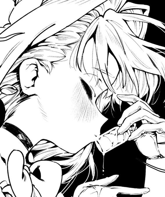 この感じで二値にできたの嬉し過ぎる なお線はジャミジャミなのでトーン作業でしぬ 