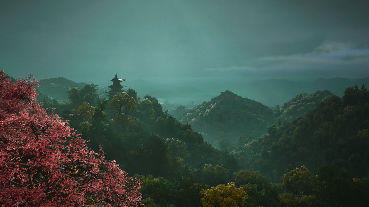 Le jeu #AssassinsCreedShadows  est vraiment une dinguerie, je passe tellement de temps à contempler le travail des dev .les saisons et les effets météorologiques sont impressionnant. Merci <a href="/UbisoftFR/">Ubisoft FR 🇫🇷</a>  pour le taf incroyable des dev 🙏❤️