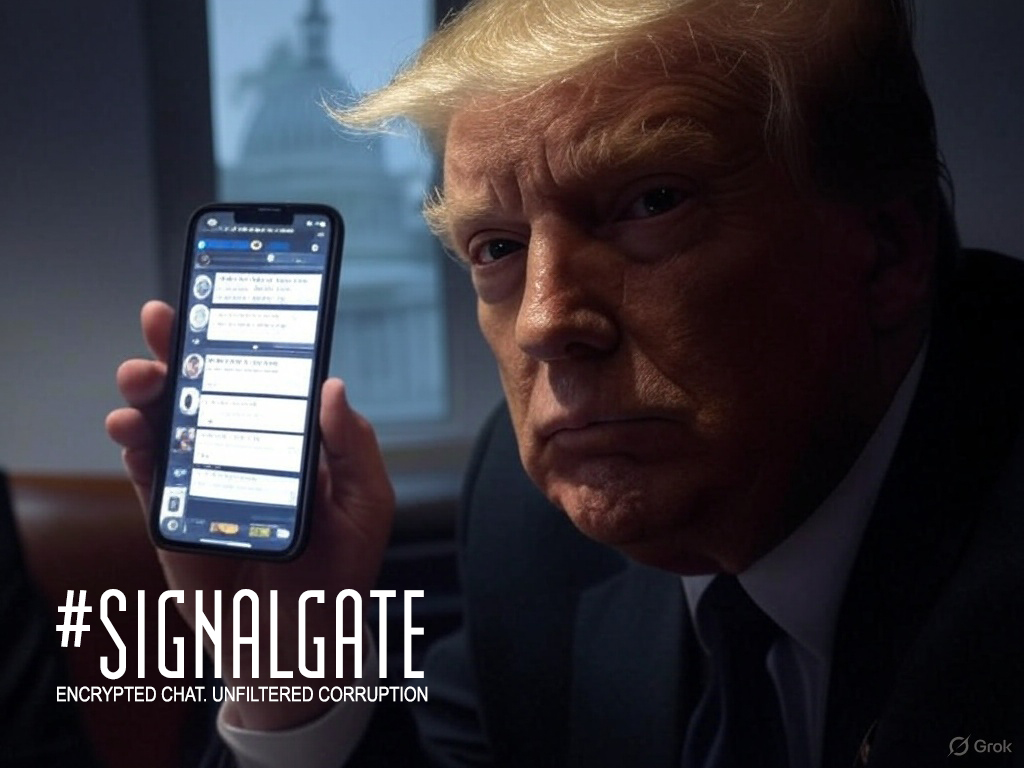 KD2NFC's tweet image. #SignalGate 👀 Imagine if Biden or Hillary did this.
📣 Fox would be on DEFCON 1.
🧑‍⚖️ Congress would hold hearings before lunch.
But when Trump’s team leaks war plans?
🦗 Crickets.
Enough. Investigate. 🔍 Demand accountability.
