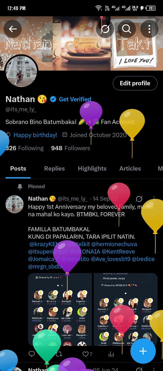 its_me_ly_'s tweet photo. Naks naman si X may paballoon padin hahahha https://t.co/s2C0XQOsye