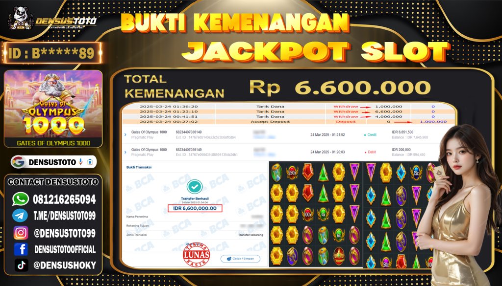DensusToto's tweet photo. SELAMAT KEPADA MEMBER DENSUSTOTO YANG SUDAH JP

PROVIDER: PRAGMATIC PLAY
GAME: GATES OF OLYMPUS 1000
TOTAL WD: RP. 6.600.000
BANK: BCA

#buktijpdensustoto #densustoto #gatesofolympus1000 #pragmaticplay https://t.co/1WLmHmLyAh