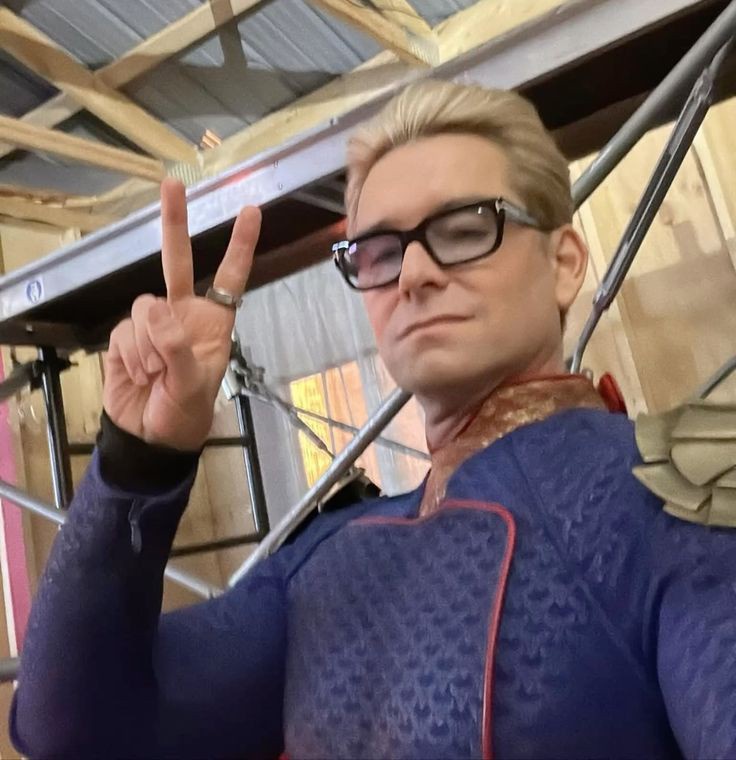 homelanderbot's tweet image. homelander with glasses