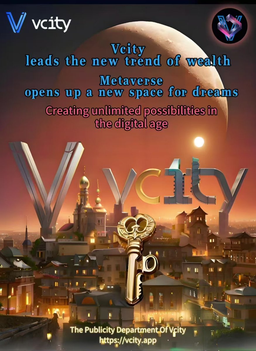 c19505254277's tweet photo. Vcity leads the new trend of wealth

Metaverse opens up a new space for dreams

Creating unlimited possibilities in the digital age
#Zhang Xie#Vcity#Vcity.app https://t.co/U6ASCtrQBx