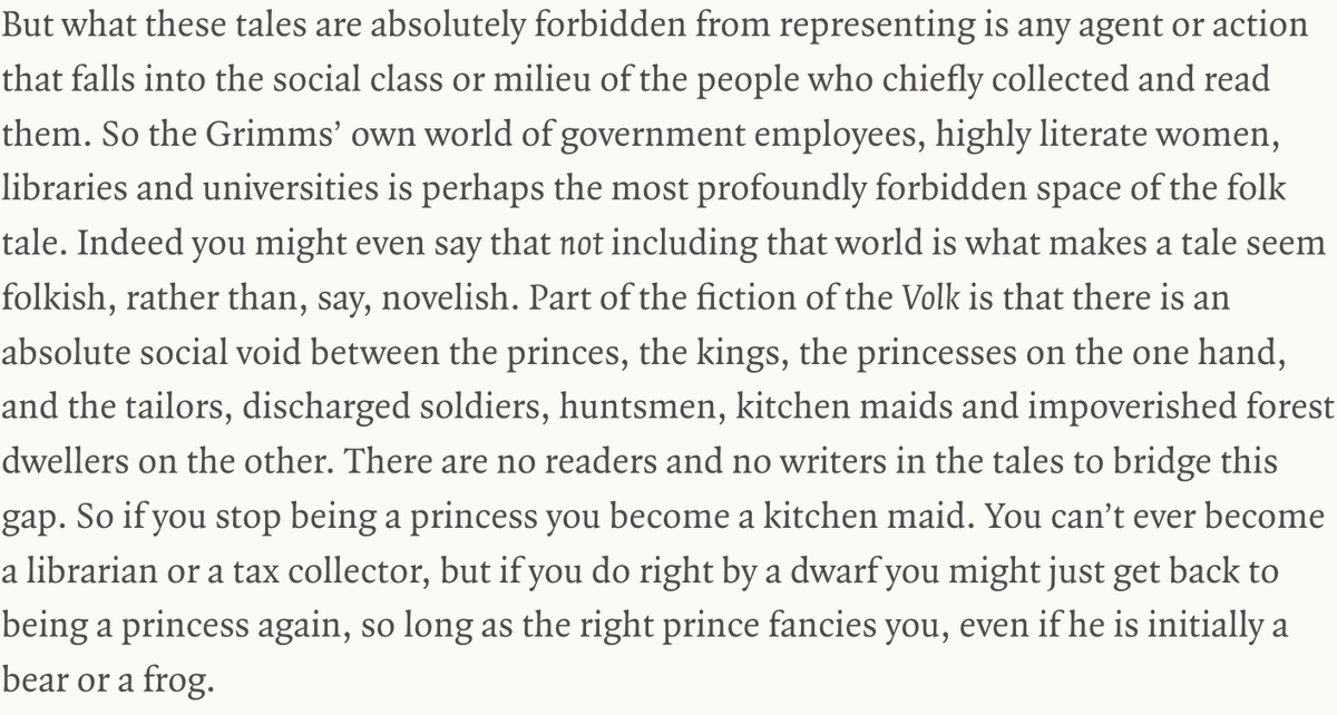 RKoganzon's tweet image. "The Grimms were never entirely honest about how middle-class the whole venture was."
lrb.co.uk/the-paper/v47/…